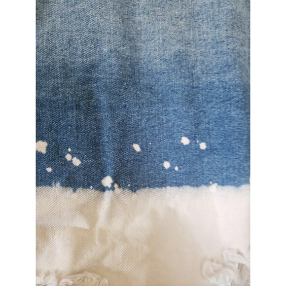 BBJ Los Angeles Womens Denim Trucker Jacket XL Bleached Distressed - Picture 8 of 9